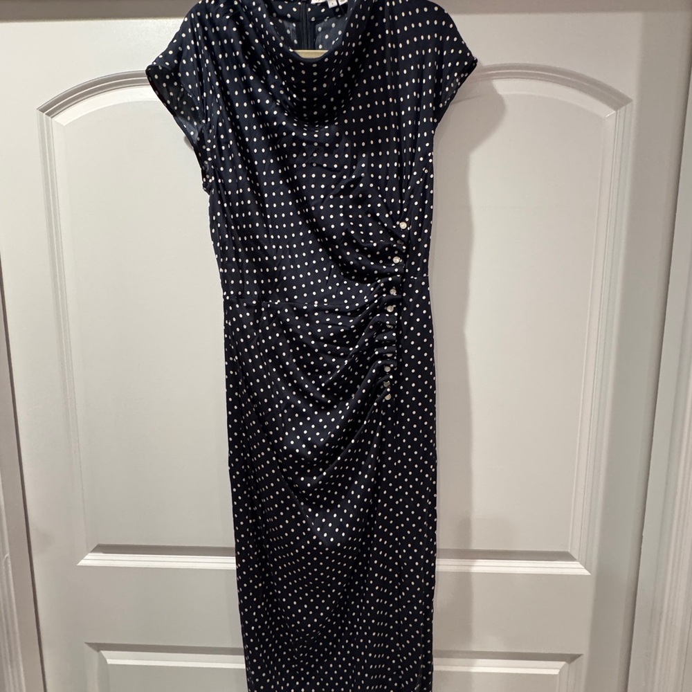 Elegant Black Polka Dot Dress